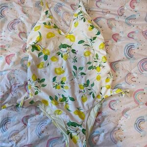 Lemon Print One Piece Swimsuit